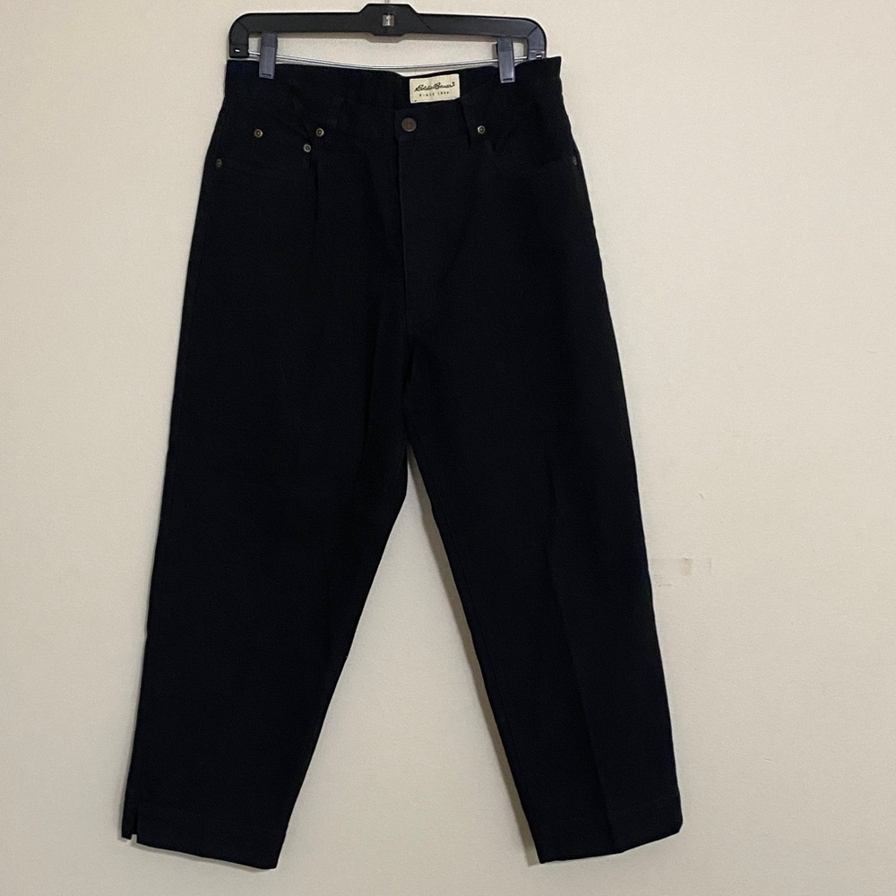Vintage Eddie Bauer denim Jean Womens 14 Mom Black Thick casual office Y2K retro